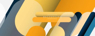 Soyut arkaplan. Yuvarlak şekiller, gri arkaplanda çizgiler. Duvar kağıdı afişi veya iniş sayfası için vektör illüstrasyonu