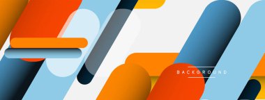 Soyut arkaplan. Yuvarlak şekiller, gri arkaplanda çizgiler. Duvar kağıdı afişi veya iniş sayfası için vektör illüstrasyonu