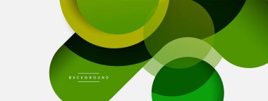 Çember ve yuvarlak şekiller soyut arkaplan. Duvar kağıdı afişi veya iniş sayfası için vektör illüstrasyonu