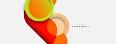 Yaratıcı geometrik duvar kağıdı. Asgari soyut arkaplan. Duvar kağıdı arkaplanı veya iniş sayfası için daire bileşimi vektör çizimi