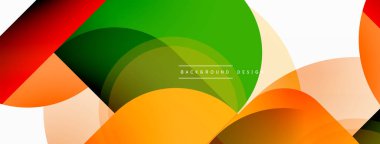 Yuvarlak üçgen çizgileri ve daireleri şekillendirir. Duvar kağıdı afişi arkaplanı veya iniş sayfası için Geometrik vektör çizimi