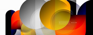 Yaratıcı geometrik duvar kağıdı. Asgari çember üçgen ve kare çizgi soyut arkaplan. Duvar kağıdı afişi veya iniş sayfası için vektör illüstrasyonu