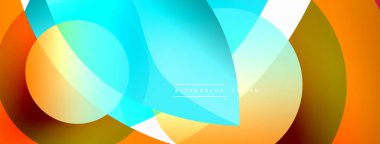 Yaratıcı geometrik duvar kağıdı. Asgari soyut arkaplan. Duvar kağıdı arkaplanı veya iniş sayfası için daire dalga ve yuvarlak şekiller kompozisyon vektör çizimi