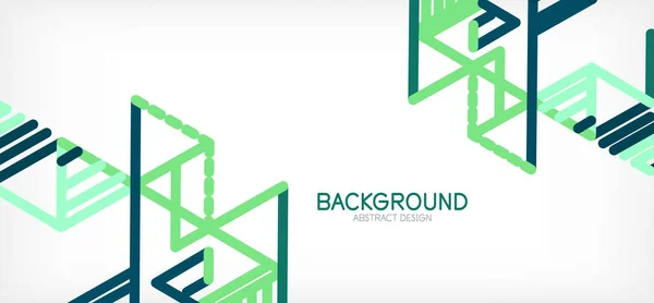 Abstracte achtergrond. Kleur lijnen op witte achtergrond. Lineaire abstracte compositie. Techno of business concept voor behang, banner, achtergrond, landing page — Stockvector