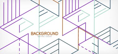 Soyut arkaplan. Beyaz arkaplanda renk çizgileri. Doğrusal soyut kompozisyon. Duvar kağıdı, afiş, arkaplan, iniş sayfası için tekno veya iş konsepti