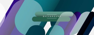 Soyut arkaplan. Yuvarlak şekiller, gri arkaplanda çizgiler. Duvar kağıdı afişi veya iniş sayfası için vektör illüstrasyonu