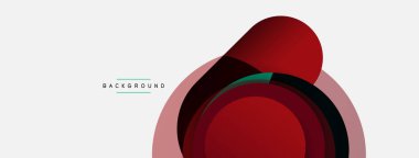 Vektör yuvarlak şekilli daireler minimum geometrik arkaplan. Duvar kağıdı afişi veya iniş sayfası için vektör illüstrasyonu