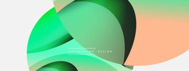 Yaratıcı geometrik duvar kağıdı. Asgari soyut arkaplan. Duvar kağıdı arkaplanı veya iniş sayfası için daire ve dalga kompozisyon vektör çizimi