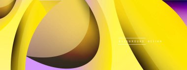 Yaratıcı geometrik duvar kağıdı. Asgari soyut arkaplan. Duvar kağıdı arkaplanı veya iniş sayfası için daire ve dalga kompozisyon vektör çizimi