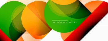 Yuvarlak üçgen çizgileri ve daireleri şekillendirir. Duvar kağıdı afişi arkaplanı veya iniş sayfası için Geometrik vektör çizimi