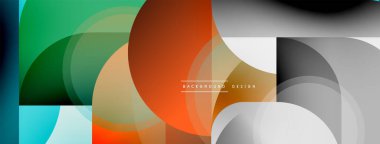 Yuvarlak üçgen çizgileri ve daireleri şekillendirir. Duvar kağıdı afişi arkaplanı veya iniş sayfası için Geometrik vektör çizimi