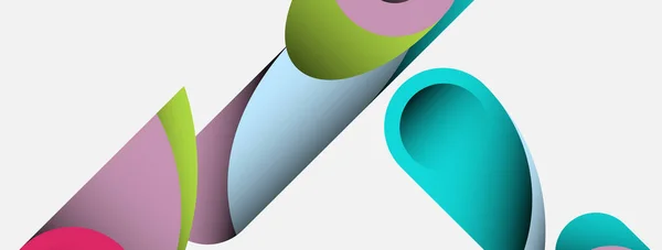 Fondo abstracto. Círculos geométricos mínimos y formas de estilo redondo con profundos efectos de sombra. Plantilla de negocio de tecnología de moda para banner de papel pintado o fondo — Vector de stock