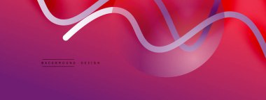 Gölge efektli dalga çizgisi olan soyut gradyan arkaplan. Geometrik bileşim. 3B gölge efektleri ve sıvı eğimleri