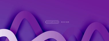 Gölge efektli dalga çizgisi olan soyut gradyan arkaplan. Geometrik bileşim. 3B gölge efektleri ve sıvı eğimleri