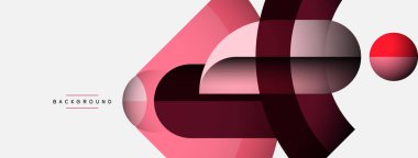 Geometrik soyut arkaplan. Duvar kağıdı arkaplanı veya iniş sayfası için yuvarlak şekiller, daireler, satır bileşimi