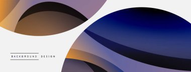 Yaratıcı geometrik duvar kağıdı. Asgari soyut arkaplan. Duvar kağıdı arkaplanı veya iniş sayfası için daire ve dalga kompozisyon vektör çizimi