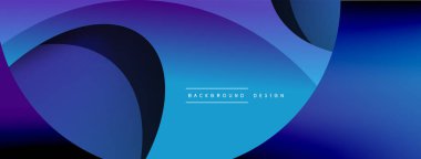 Yaratıcı geometrik duvar kağıdı. Asgari soyut arkaplan. Duvar kağıdı arkaplanı veya iniş sayfası için daire ve dalga kompozisyon vektör çizimi