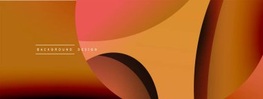 Yaratıcı geometrik duvar kağıdı. Asgari soyut arkaplan. Duvar kağıdı arkaplanı veya iniş sayfası için daire ve dalga kompozisyon vektör çizimi