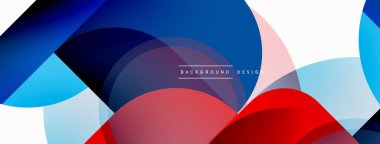 Yuvarlak üçgen çizgileri ve daireleri şekillendirir. Duvar kağıdı afişi arkaplanı veya iniş sayfası için Geometrik vektör çizimi