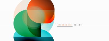 Yaratıcı geometrik duvar kağıdı. Asgari çember üçgen ve kare çizgi soyut arkaplan. Duvar kağıdı afişi veya iniş sayfası için vektör illüstrasyonu