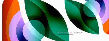 Yaratıcı geometrik duvar kağıdı. Asgari soyut arkaplan. Duvar kağıdı arkaplanı veya iniş sayfası için daire dalga ve yuvarlak şekiller kompozisyon vektör çizimi