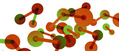 Soyut arkaplan. Yuvarlak noktalar çizgilerle birleşti. Duvar kağıdı, afiş, arkaplan veya iniş için moda tekno iş şablonu