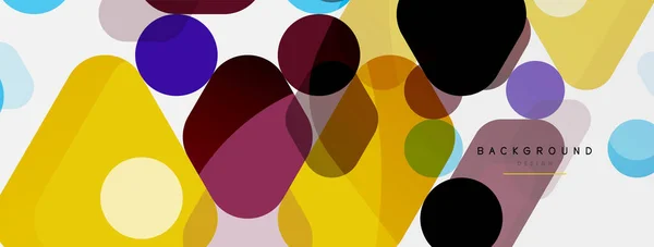 Farbblasen und abgerundete geometrische Formen auf Weiß. Vektorgeometrischer minimaler abstrakter Hintergrund für Tapeten, Banner, Hintergrund, Landing Page — Stockvektor