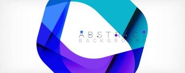 Asgari soyut arkaplan - beyaz üzerine gölge çizgileri ile örtüşen renk şekilleri. Duvar Kağıdı, Sancak, Arkaplan, İniş Sayfası için Vektör İllüstrasyonu