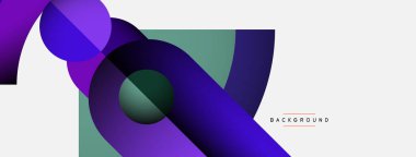 Geometrik soyut arkaplan. Duvar kağıdı arkaplanı veya iniş sayfası için yuvarlak şekiller, daireler, satır bileşimi