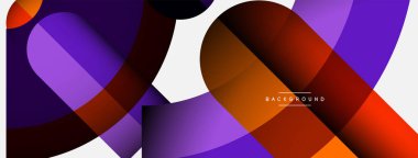 Geometrik soyut arkaplan. Duvar kağıdı arkaplanı veya iniş sayfası için yuvarlak şekiller, daireler, satır bileşimi