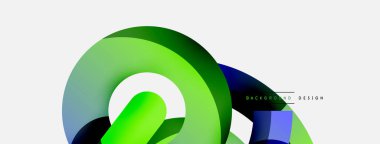 Yuvarlak şekiller daireler ve diğer geometrik şekiller. Duvar kağıdı afişi arkaplan kartı veya iniş sayfası için vektör illüstrasyonu