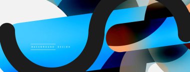 Soyut arkaplanı çember içine al. Duvar kağıdı afişi arkaplan kartı veya iniş sayfası için vektör illüstrasyonu