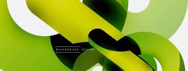 Yuvarlak şekiller daireler ve diğer geometrik şekiller. Duvar kağıdı afişi arkaplan kartı veya iniş sayfası için vektör illüstrasyonu