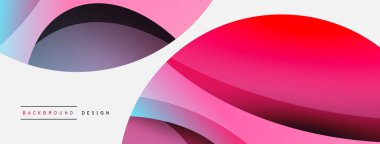 Yaratıcı geometrik duvar kağıdı. Asgari soyut arkaplan. Duvar kağıdı arkaplanı veya iniş sayfası için daire ve dalga kompozisyon vektör çizimi