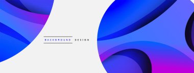 Yaratıcı geometrik duvar kağıdı. Asgari soyut arkaplan. Duvar kağıdı arkaplanı veya iniş sayfası için daire ve dalga kompozisyon vektör çizimi