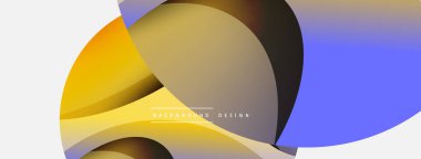 Yaratıcı geometrik duvar kağıdı. Asgari soyut arkaplan. Duvar kağıdı arkaplanı veya iniş sayfası için daire ve dalga kompozisyon vektör çizimi