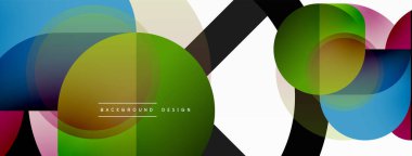 Yaratıcı geometrik duvar kağıdı. Asgari çember üçgen ve kare çizgi soyut arkaplan. Duvar kağıdı afişi veya iniş sayfası için vektör illüstrasyonu