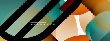 Geometrik asgari duvar kağıdı. Geometrik şekiller. Duvar kağıdı afişi veya iniş sayfası için vektör illüstrasyonu