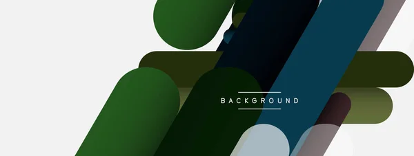 Overlapping round shapes and lines background. Vector illustration for wallpaper banner background or landing page — Stock Vector