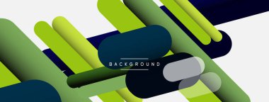 Soyut arkaplan. Yuvarlak şekiller, gri arkaplanda çizgiler. Duvar kağıdı afişi veya iniş sayfası için vektör illüstrasyonu