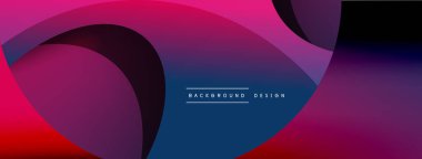 Yaratıcı geometrik duvar kağıdı. Asgari soyut arkaplan. Duvar kağıdı arkaplanı veya iniş sayfası için daire ve dalga kompozisyon vektör çizimi