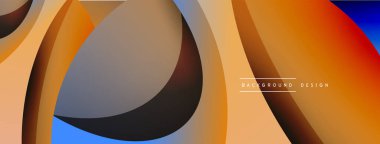 Yaratıcı geometrik duvar kağıdı. Asgari soyut arkaplan. Duvar kağıdı arkaplanı veya iniş sayfası için daire ve dalga kompozisyon vektör çizimi