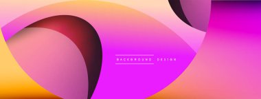 Yaratıcı geometrik duvar kağıdı. Asgari soyut arkaplan. Duvar kağıdı arkaplanı veya iniş sayfası için daire ve dalga kompozisyon vektör çizimi