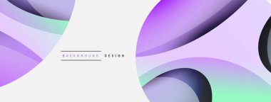 Yaratıcı geometrik duvar kağıdı. Asgari soyut arkaplan. Duvar kağıdı arkaplanı veya iniş sayfası için daire ve dalga kompozisyon vektör çizimi