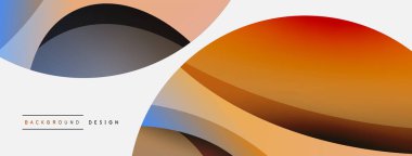 Yaratıcı geometrik duvar kağıdı. Asgari soyut arkaplan. Duvar kağıdı arkaplanı veya iniş sayfası için daire ve dalga kompozisyon vektör çizimi