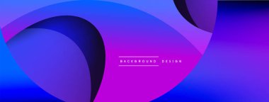 Yaratıcı geometrik duvar kağıdı. Asgari soyut arkaplan. Duvar kağıdı arkaplanı veya iniş sayfası için daire ve dalga kompozisyon vektör çizimi