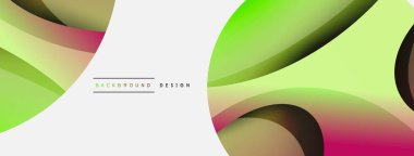 Yaratıcı geometrik duvar kağıdı. Asgari soyut arkaplan. Duvar kağıdı arkaplanı veya iniş sayfası için daire ve dalga kompozisyon vektör çizimi