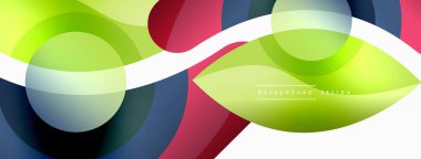 Yaratıcı geometrik duvar kağıdı. Asgari soyut arkaplan. Duvar kağıdı arkaplanı veya iniş sayfası için daire dalga ve yuvarlak şekiller kompozisyon vektör çizimi