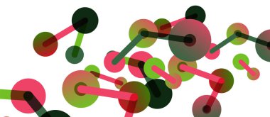 Çizgi noktaları geometrik soyut arkaplan bağlantıları. Çizgilerle birbirine bağlı çemberler. Duvar kağıdı, afiş, arkaplan veya iniş için moda tekno iş şablonu