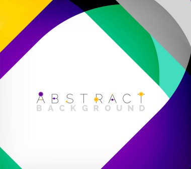 Üst üste binen dalgalarla soyut kare şekil, minimum geometrik arkaplan. Duvar Kağıdı, Sancak, Arkaplan, İniş Sayfası için Vektör İllüstrasyonu